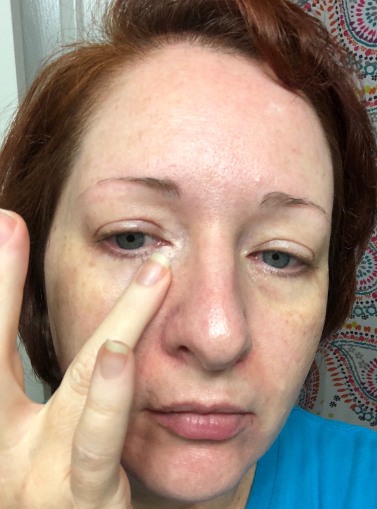 Wrinkles & War Paint, under eye, dark circles, concealer, how to, over 40, eye bags, Catrice, Wake-Up Effect, color corrector