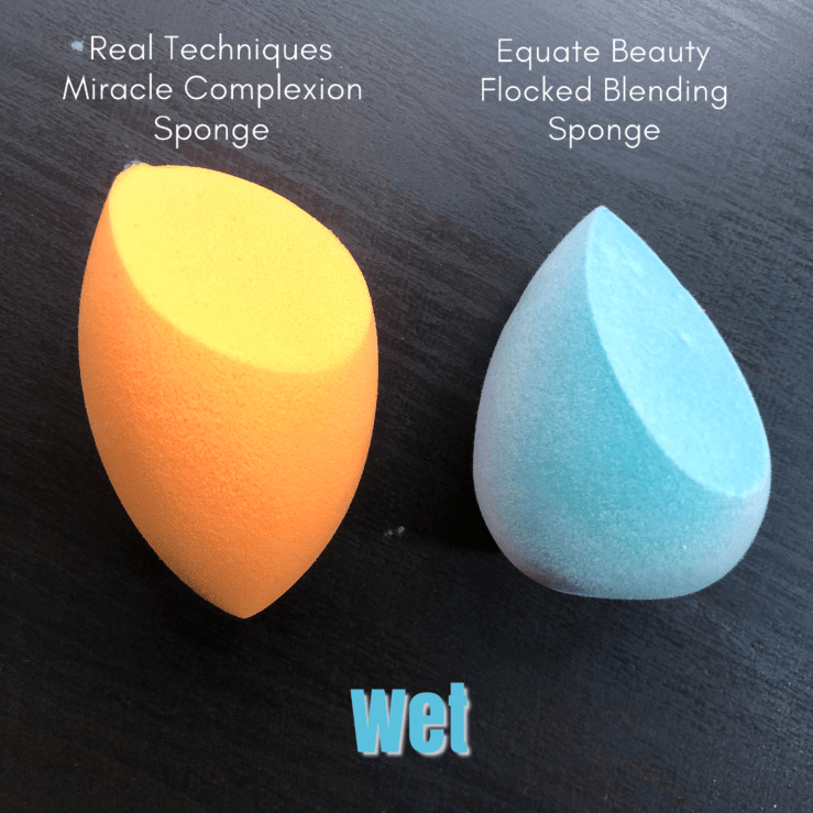 Real Techniques Miracle Complexion Sponge, Equate Beauty Flocked Blending Sponge