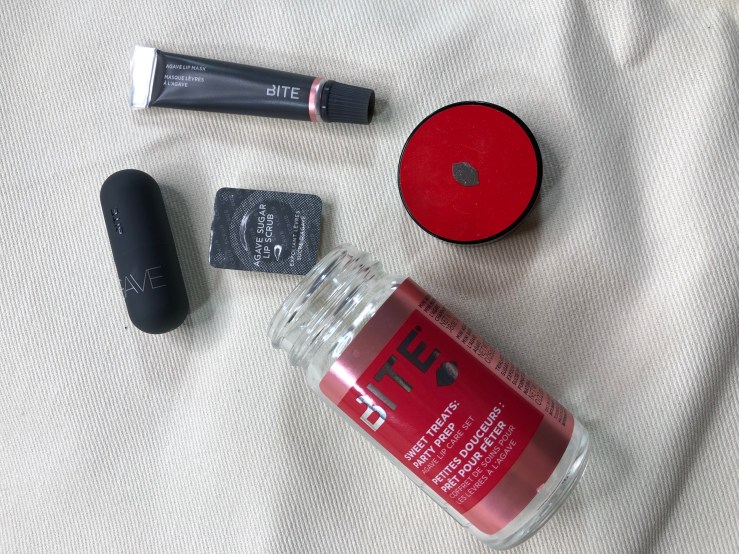 Bite Beauty Sweet Treats Agave Lip Care Set, Champagne, lip balm, lip mask, lip scrub