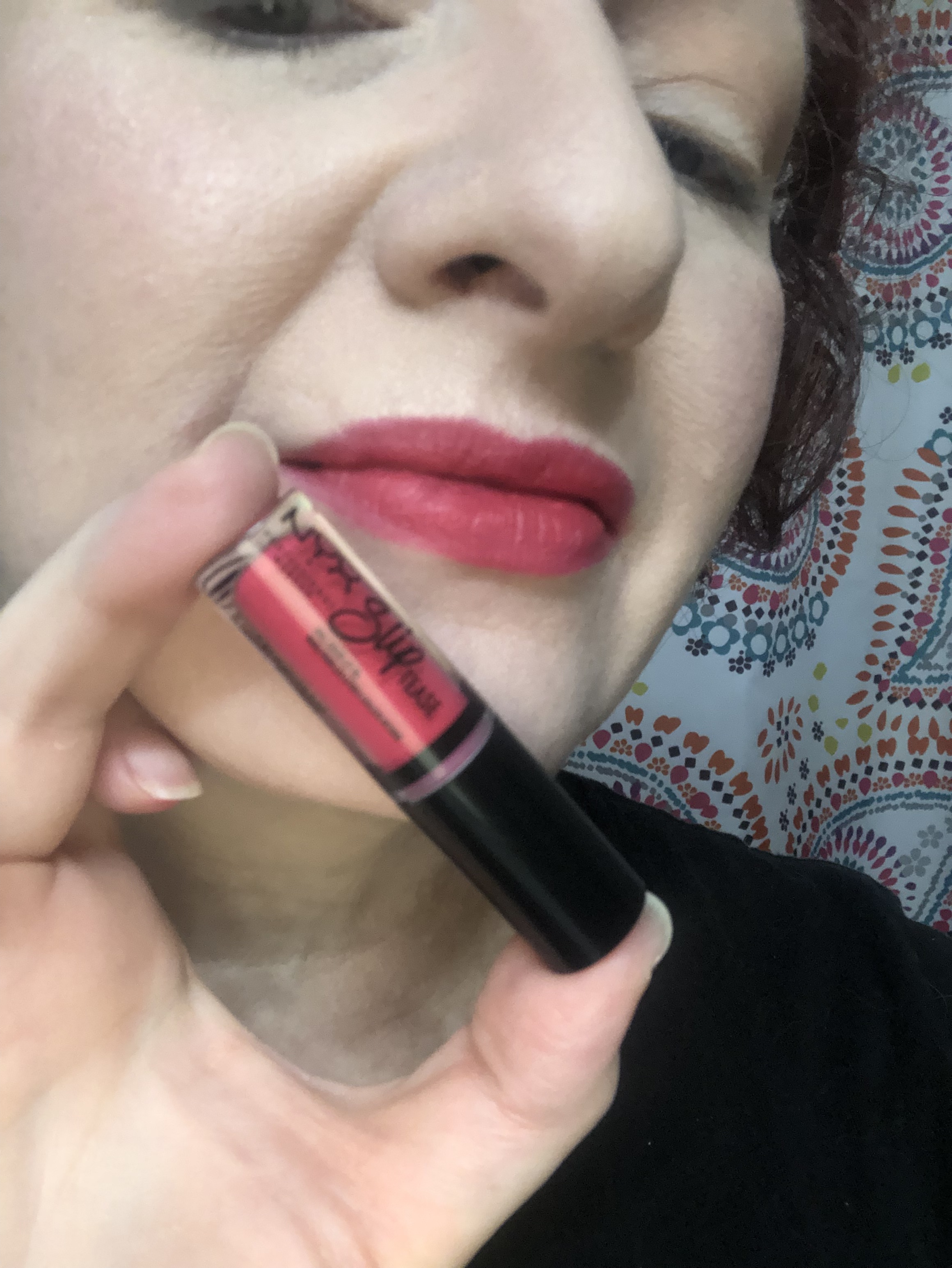 Nyx Sweet Chateau Slip Tease Lip Vault Strawberry Shake Swatch