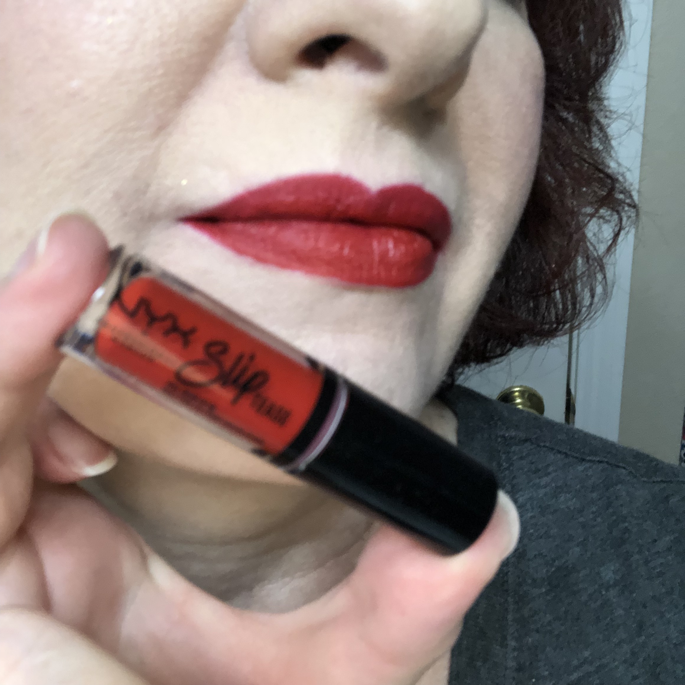 Nyx Sweet Chateau Slip Tease Lip Vault Cherry on Top Swatch